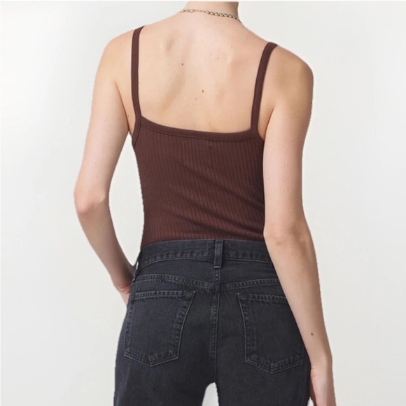 NWT Citizens of Humanity Harper Bodysuit Size XL In Bronze Brown Anthropologie - Picture 11 of 11
